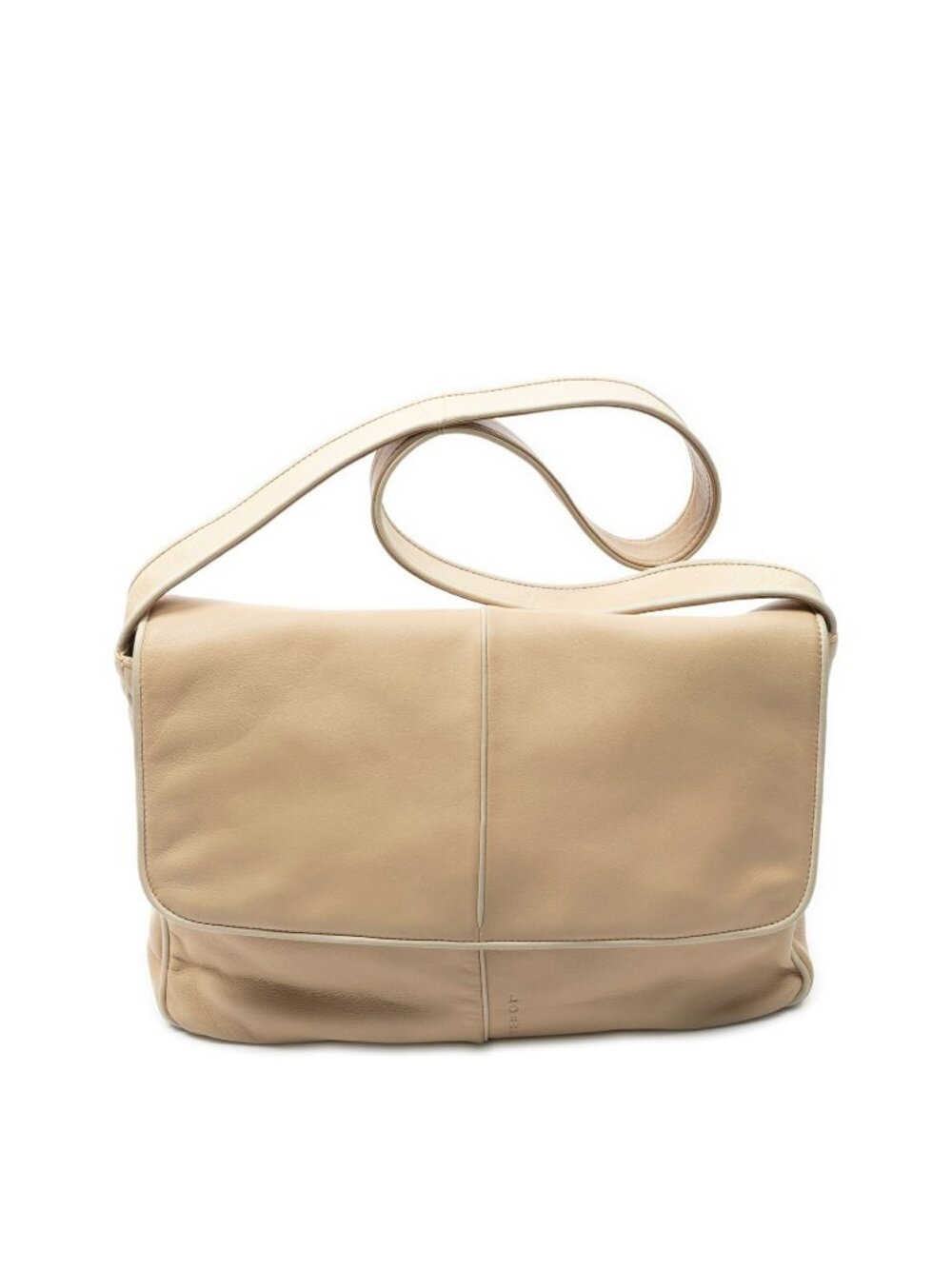 Loewe Flap Shoulder Bag Beige Calfskin Leather